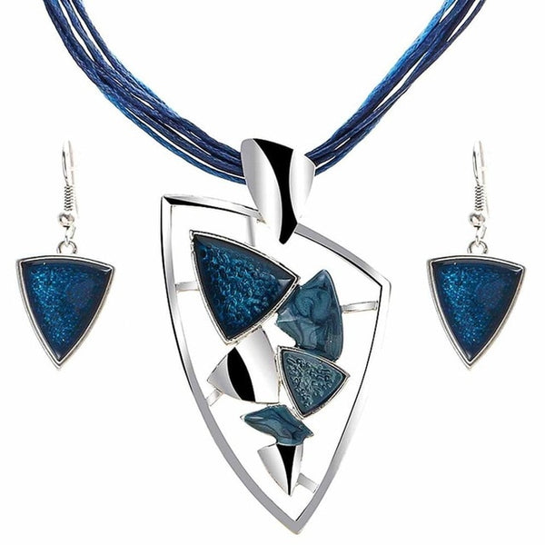 Womens ZOSHI Fashion African Jewelry Set Leather Chain