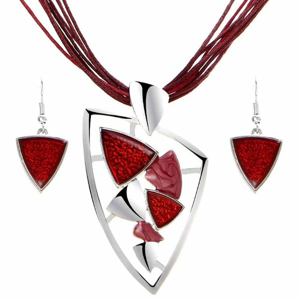 Womens ZOSHI Fashion African Jewelry Set Leather Chain