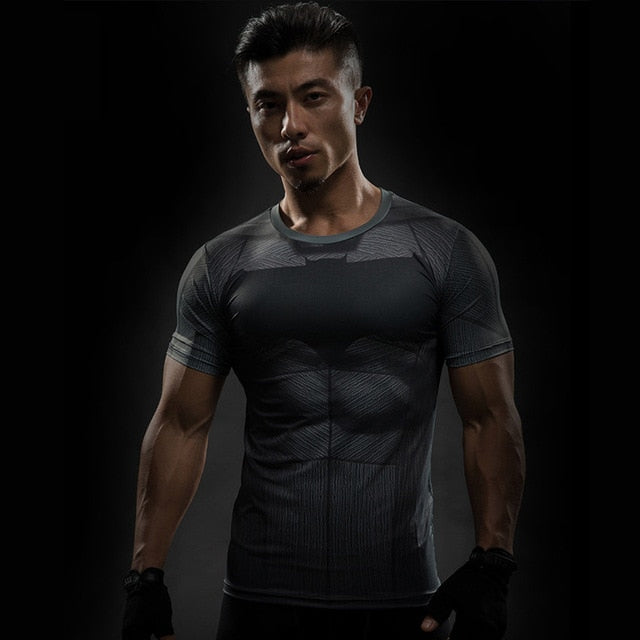 3D Compression Shirts - Captain America Superman Punisher MMA