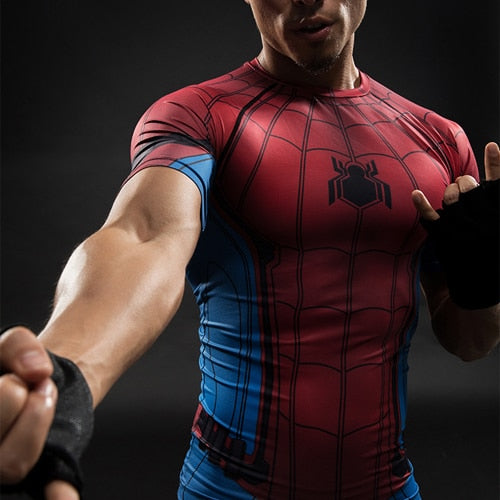 3D Compression Shirts - Captain America Superman Punisher MMA
