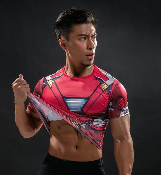 3D Compression Shirts - Captain America Superman Punisher MMA