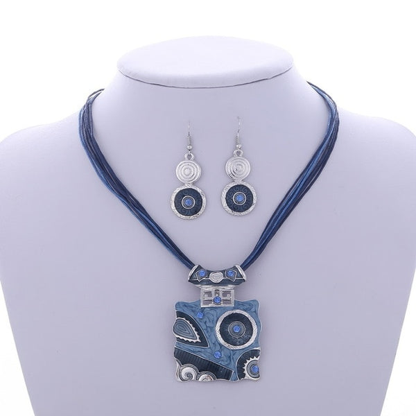 Womens ZOSHI Fashion African Jewelry Set Leather Chain