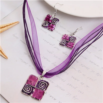 Womens ZOSHI Fashion African Jewelry Set Leather Chain