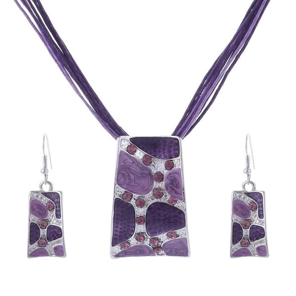 Womens ZOSHI Fashion African Jewelry Set Leather Chain