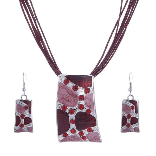 Womens ZOSHI Fashion African Jewelry Set Leather Chain