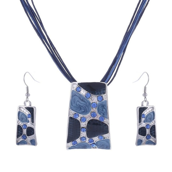 Womens ZOSHI Fashion African Jewelry Set Leather Chain