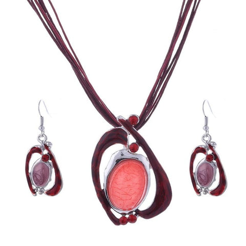 Womens ZOSHI Fashion African Jewelry Set Leather Chain