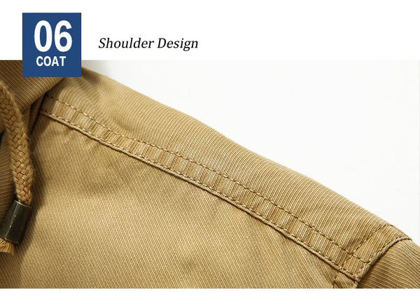 Mens Thick Hooded Military Parka-Collar Wool Liner