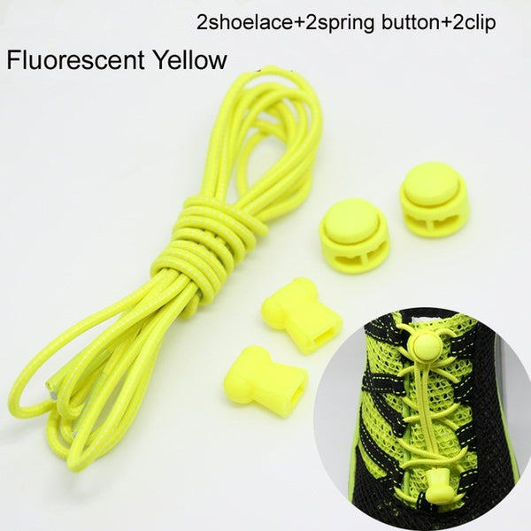 Pair Of Locking Elastic Shoe Laces