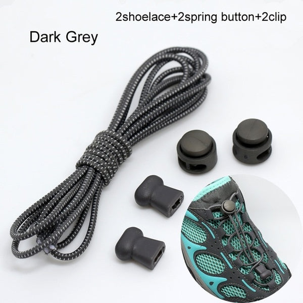 Pair Of Locking Elastic Shoe Laces