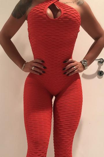 Womens Sexy Textured Hollow 1pc Bodysuit