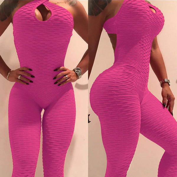 Womens Sexy Textured Hollow 1pc Bodysuit