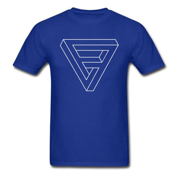 Mens Optical Illusion Impossible Penrose Triangle T-Shirt
