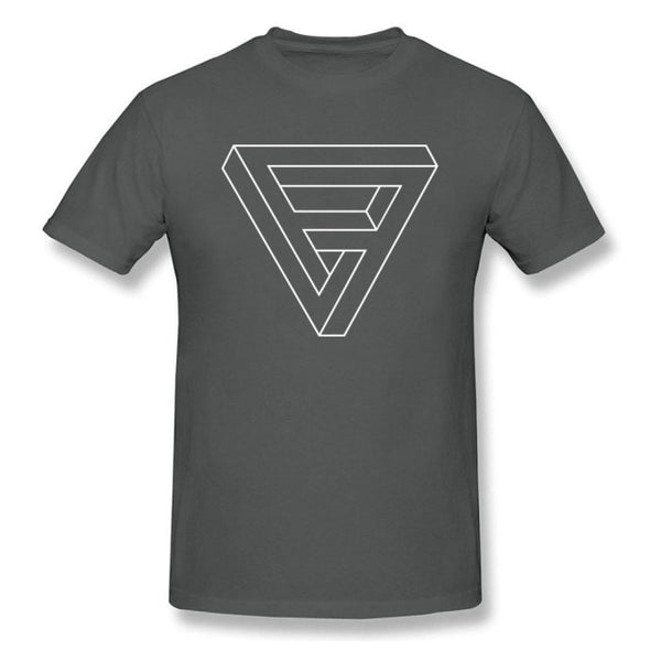 Mens Optical Illusion Impossible Penrose Triangle T-Shirt