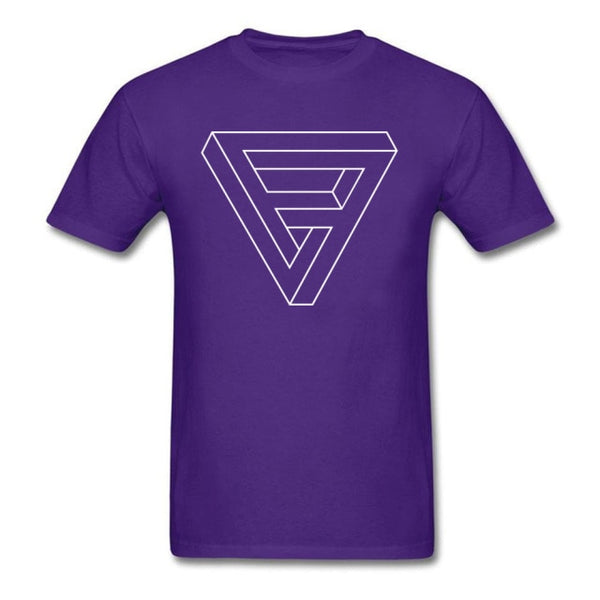 Mens Optical Illusion Impossible Penrose Triangle T-Shirt