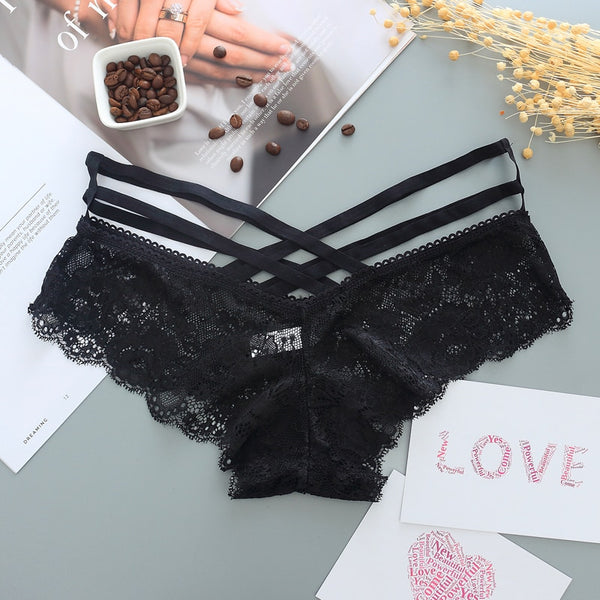 Womens Sexy Low-rise Lace Panties