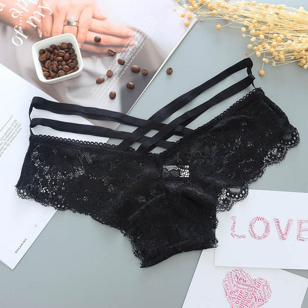 Womens Sexy Low-rise Lace Panties