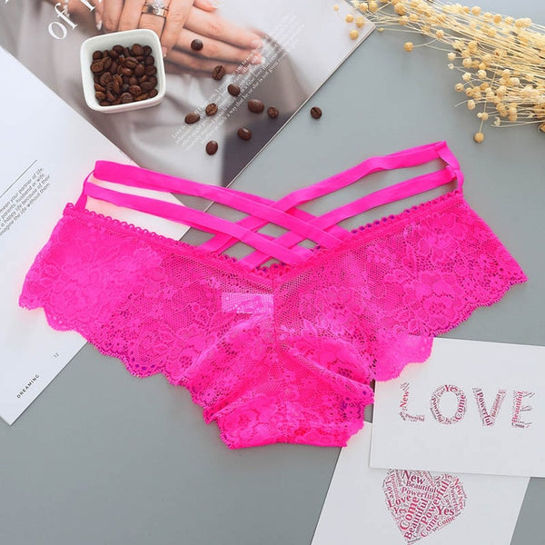 Womens Sexy Low-rise Lace Panties