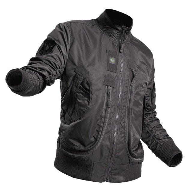 Mens Tactical Military Bomber Jacket Windproof Multipockets
