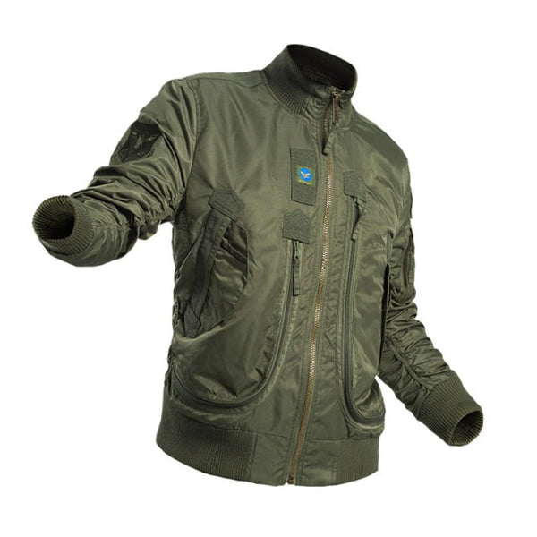 Mens Tactical Military Bomber Jacket Windproof Multipockets