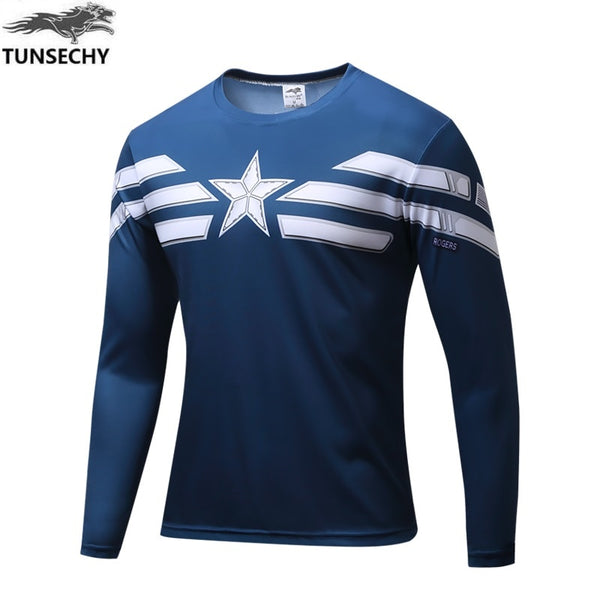 Mens Marvel Character Long Sleeve Jerseys w  UV Protection