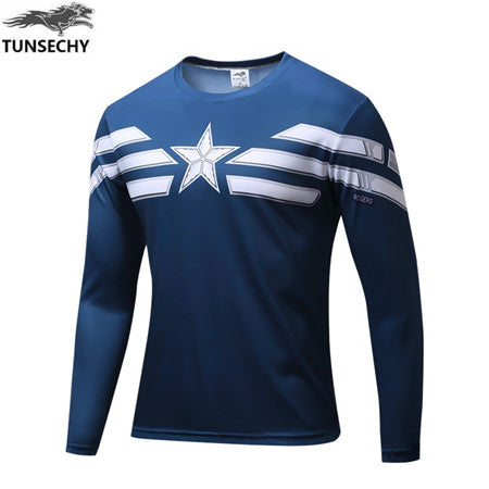 Mens Marvel Character Long Sleeve Jerseys w  UV Protection
