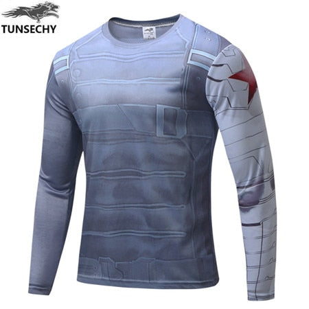 Mens Marvel Character Long Sleeve Jerseys w  UV Protection