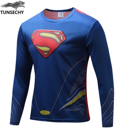 Mens Marvel Character Long Sleeve Jerseys w  UV Protection