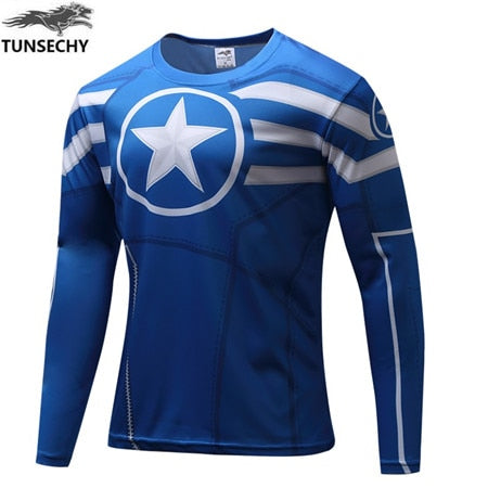 Mens Marvel Character Long Sleeve Jerseys w  UV Protection