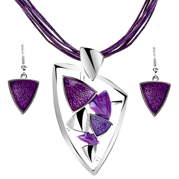 Womens ZOSHI Fashion African Jewelry Set Leather Chain