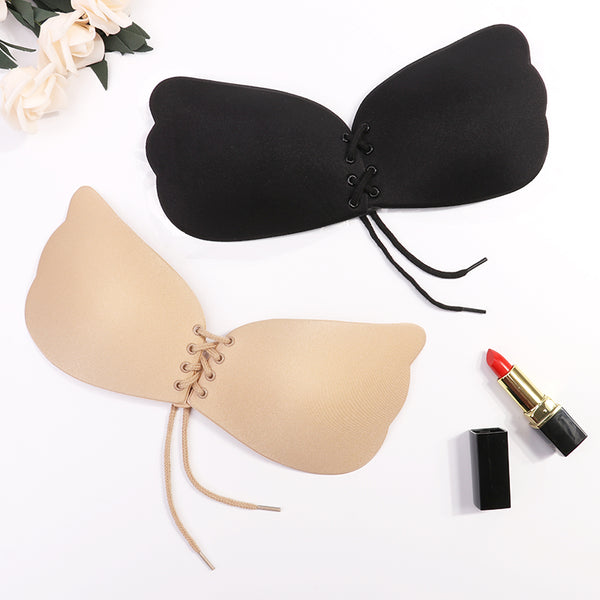 Womens Strapless Wireless Self Adhesive Push Up Bra